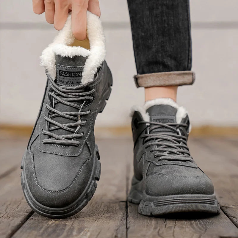 Men's plus size comfortable casual versatile outdoor cotton shoes winter warm shoes fashion youth non-slip soft-sole work shoes