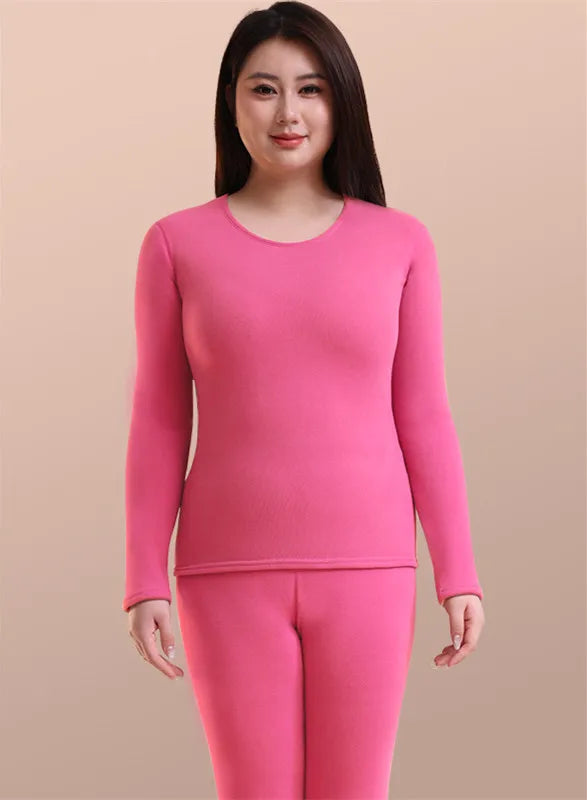 L-6XL Fat And Plus Size Thermal Underwear Autumn Winter Fleece Velvet Women's Pajamas Set Warm Sleepwear Lounge Home Clothes