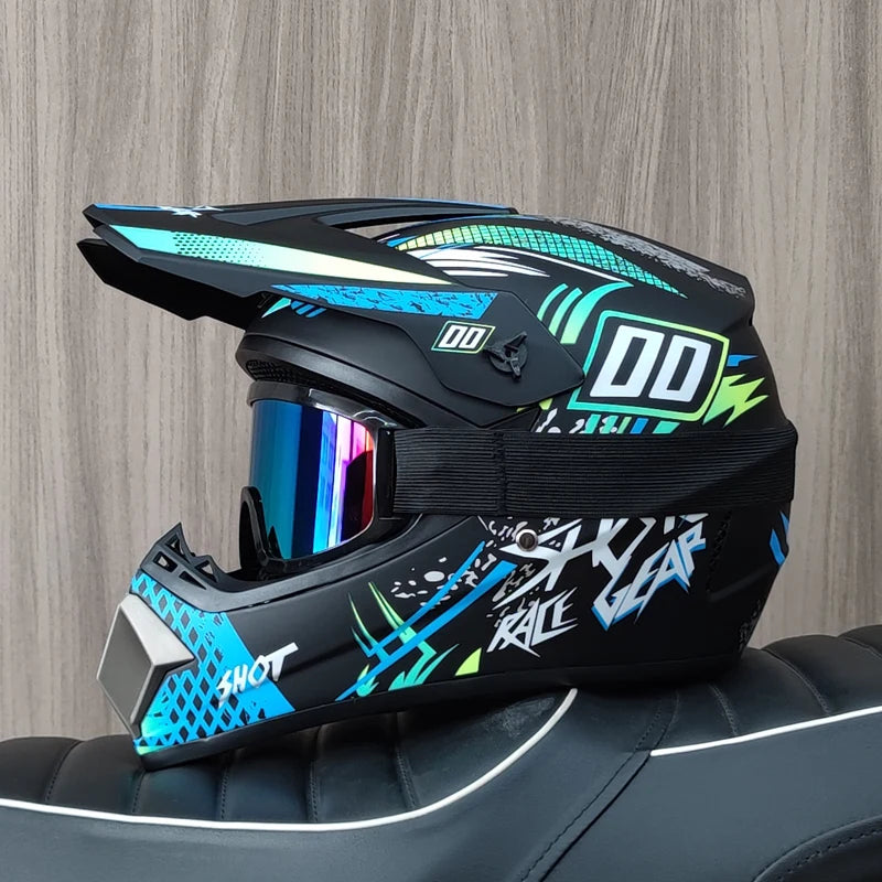 2026 Offroad Motorcycle Racing Helmet Breathable Ventilation Motocross Helmet for Dirt Bike Quad ATV Enduro Trail Riding Helmet