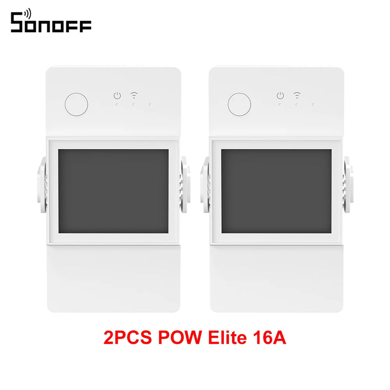 SONOFF POWR3 16A/20A WiFi Smart Switch 1-5PCS ESP32 Chip Energy Saving LCD Monitoring via eWeLink Works With Alexa Google IFTTT