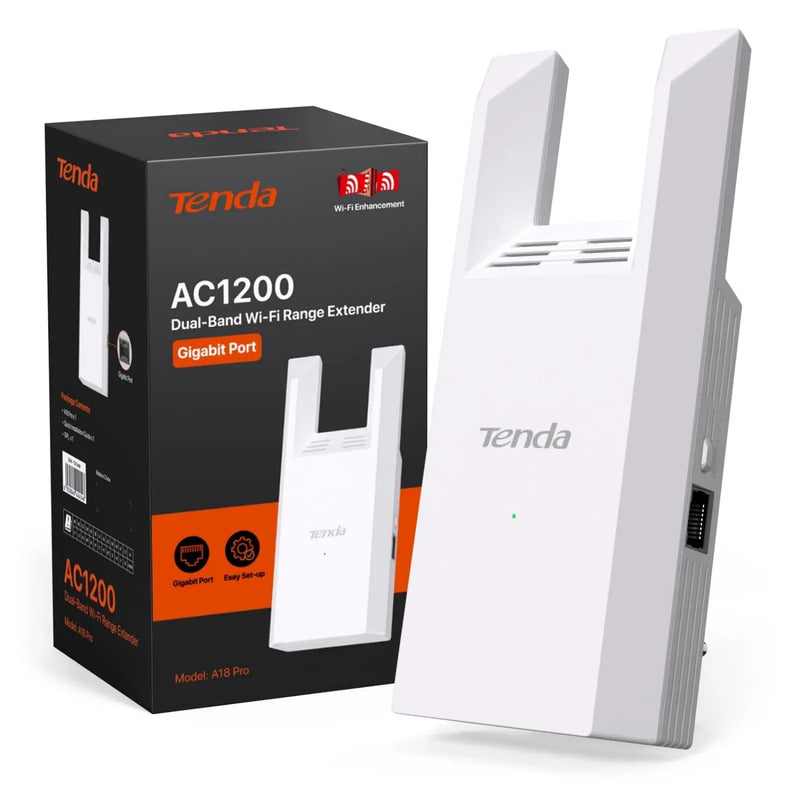 ឧបករណ៍ពង្រីកសញ្ញា WiFi Tenda 1000Mbps Dual Band 2.4G 5G Repeater Network Expander Range Extender WiFi Signal Booster Wireless Router