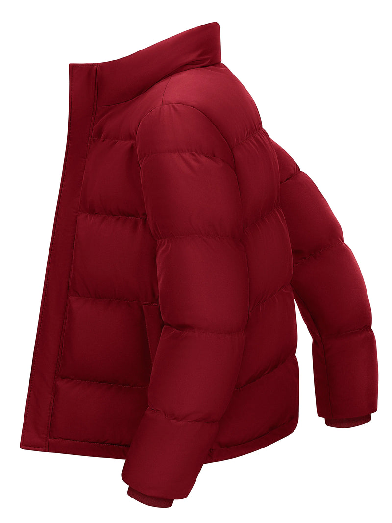 TACVASEN Winter Duck Down Jackets Mens Stand Collar Quilted Jackets Water Resistant Lightweight Puffer Jacket Windbreaker Coats