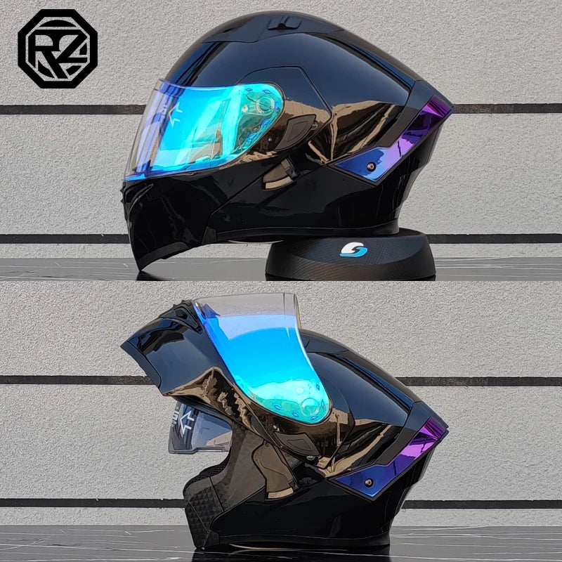 2025 Latest Motorcycle Helmet Dual Lens Modular Flip Helmet Casco Para Motos Motorcycle Travel Half Full Helmet capacete