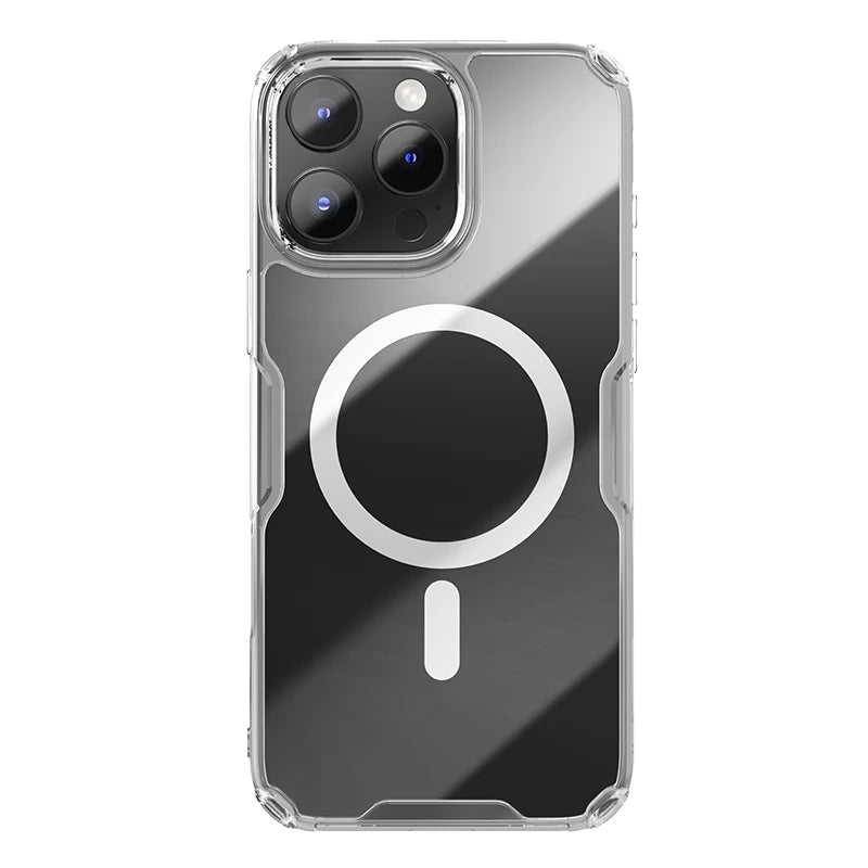 Nillkin for iPhone 16 Pro Max MagSafe Case for iPhone 16 Pro TPU Hybrid Classic Magnetic Cases for iPhone 16 Transparent Cover
