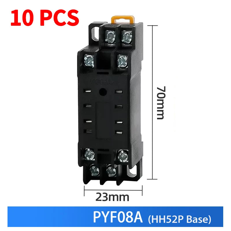 10 PCS For Wholesale Miniature Control Relays Small Intermediate Relay AC 12V DC C24 AC220 HH52P HH53P HH54P HH62P HH63P HH64P