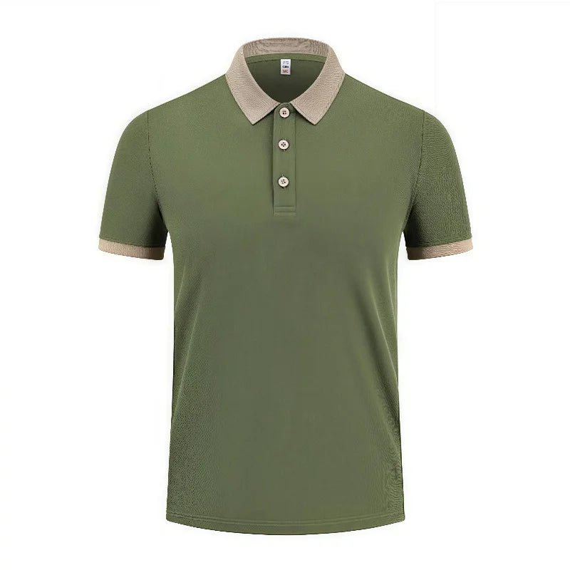 Men's Clothing T-Shirt Team Uniform Polo Shirt  Custom Logo Workwear Casual Summer Breathable  Pure Color High End