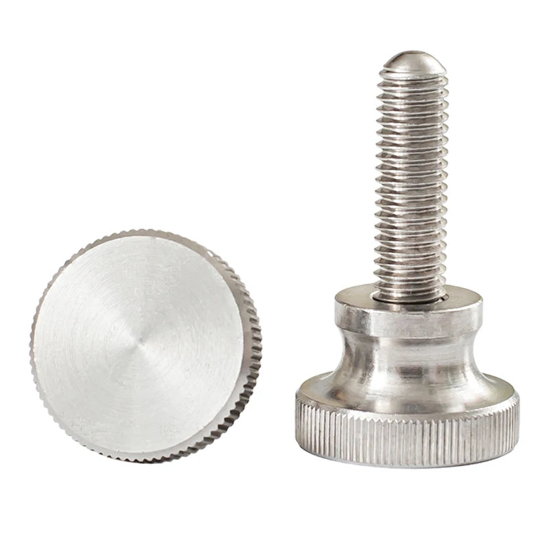 M2 M2.5 M3 M4 M5 M6 M8 304 Stainless Steel Knurl High Step Head Hand Tighten Thumb Screw Adjust Bolt