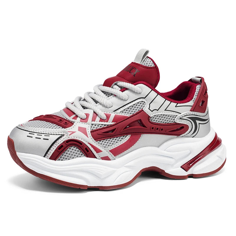Men's mesh Chunky sneakers four seasons new soft sole outdoor running shoes fashion casual breathable light speed sports shoes