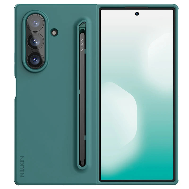 NILLKIN For Samsung Galaxy Z Fold 7 5G Folding Case With S-Pen Stylus Liquid Silicone Cover Anti Fingerprints For Z Fold 7 Cases