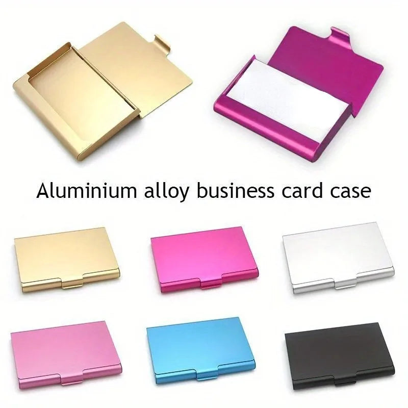 1pc Creative Business Card Case Holder Men Business Card Holder Card Metal Wallet, Professional Accessory,Sleek Design.