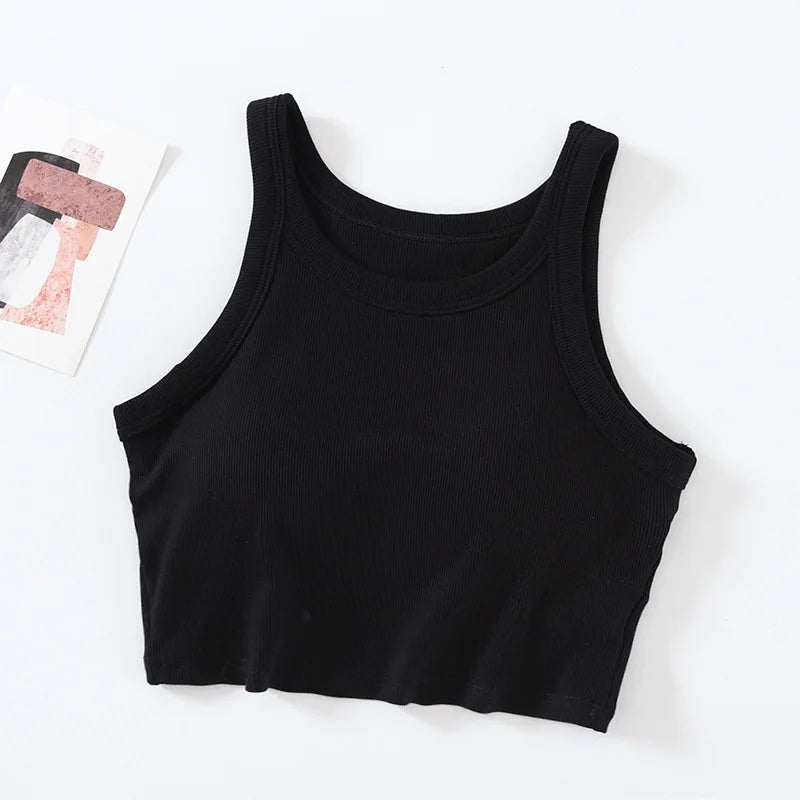 Modal Chest Pad Vest Nightwear Short Inner Bra Cup Suspender Underwear Women's Summer Pajamas Tops One Piece Sleep T-Shirt