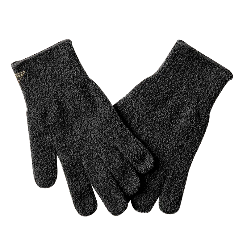 Maden Vintage Winter Knitted Gloves Gold Mink Velvet Warm Full Finger Gloves Men and Women Outdoor Running Skiing Mittens