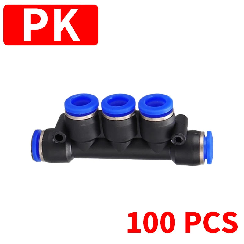 Pneumatic Fitting Pipe Connector Tube Air Quick Fittings Water Push In Hose Plastic 4mm 6mm 8mm 10mm 12mm 14mm PU PE PY PK SA