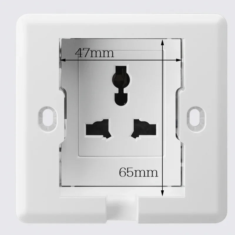 UK Plug 13A Wall Embedded Socket Panel, Hidden Wall 220V Electrical Socket, Model 86 Refrigerator Invisible Power Outlet