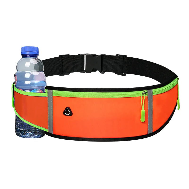 WRELS Outdoor Sports Running Waterproof Utralthin Waist Pack Fitness Workout Belt Sport Waist Pack Adjustable Marathon Waist Bag