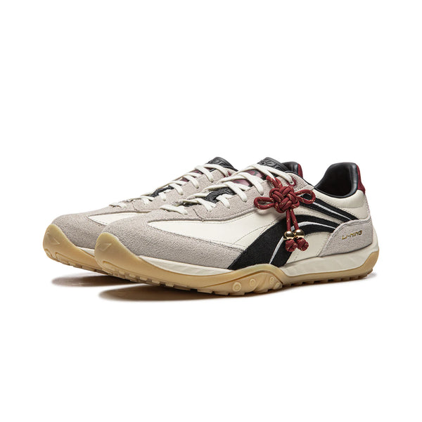 ស្បែកជើង Li-Ning Unisex FEELING FLOW របៀបរស់នៅ Cushion Rebound Retro Fashionable Thin Sole LiNing Classic Casual Sneakers AGCW002