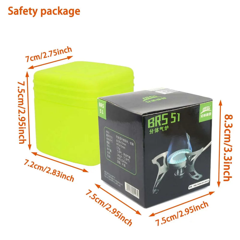 3240W High Power Outdoor Camping Gas Burner BRS51 Portable Split Mini Gas Stove Outdoor Picnic BBQ Camping Stove Equipment