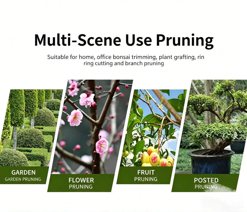 Stainless Steel Fruit Tree Pruning Shears Branch Cutting Bark Ring Peeling Gardening Scissors for Home Garden