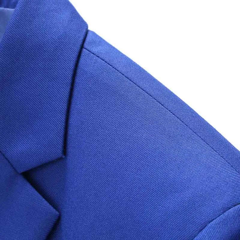 Men's Blue Long-sleeved Suit Jacket, Double-breasted Business Coat, Asian Size Slim fit Blazer,Available in Green,Red,Black,Gray