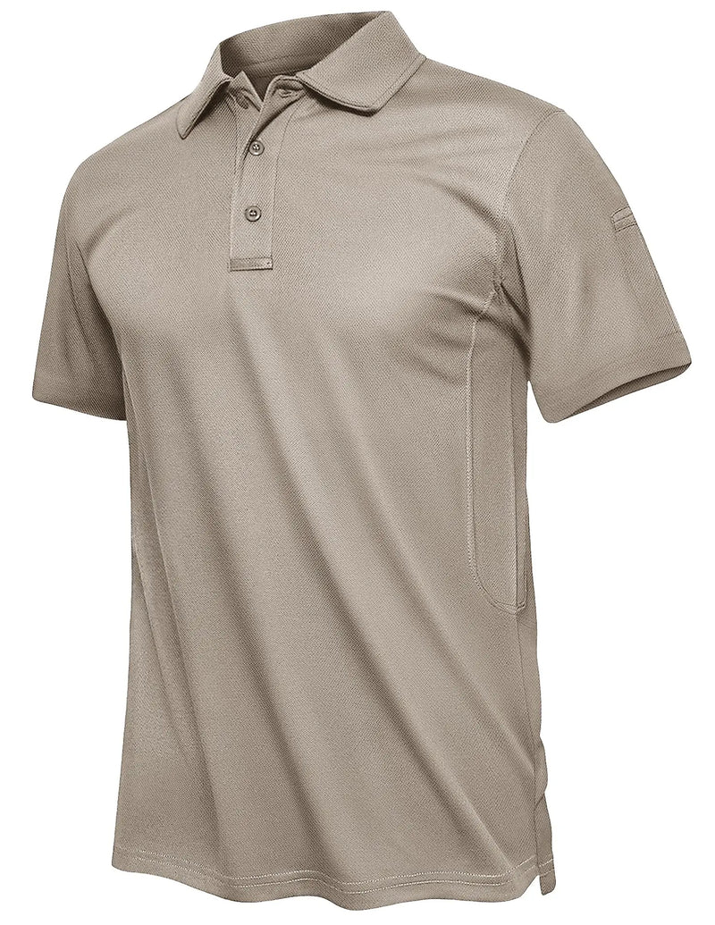 TACVASEN Summer Polo Tee Shirts Men's Short Sleeve Quick Dry T-shirt Breathable Work Shirt Fishing Hiking Golf Polos Top Man
