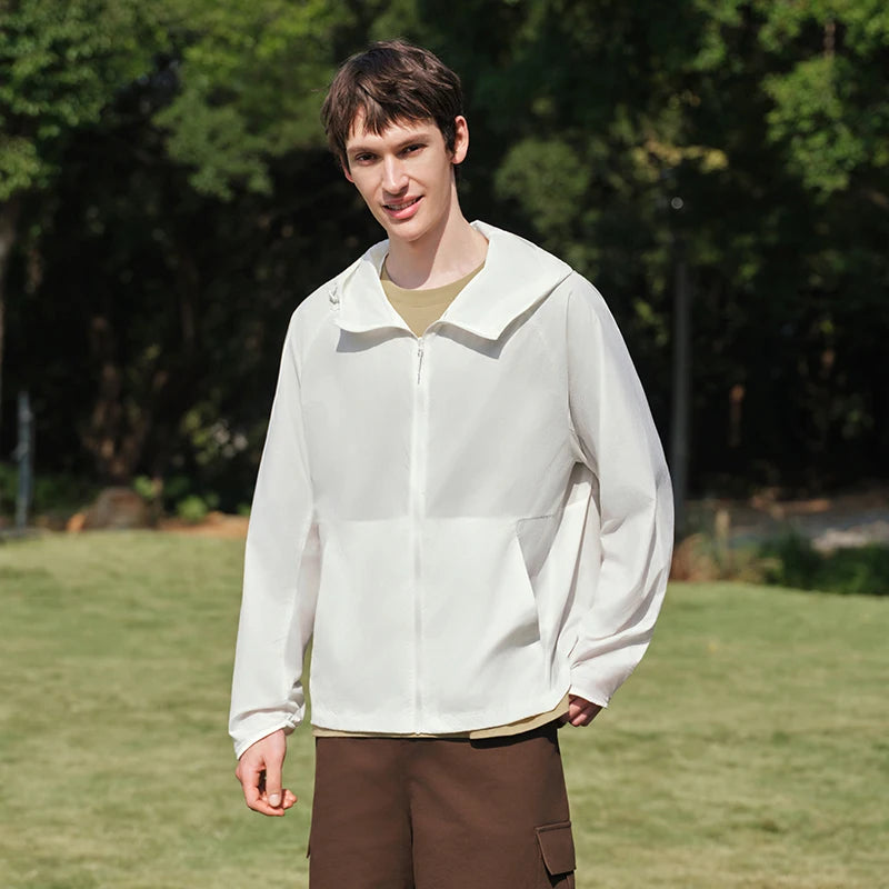 Semir Mens UV Jacket 2026 Solid Color Hooded Couple Style Cool Feeling Raglan Sleeve Casual