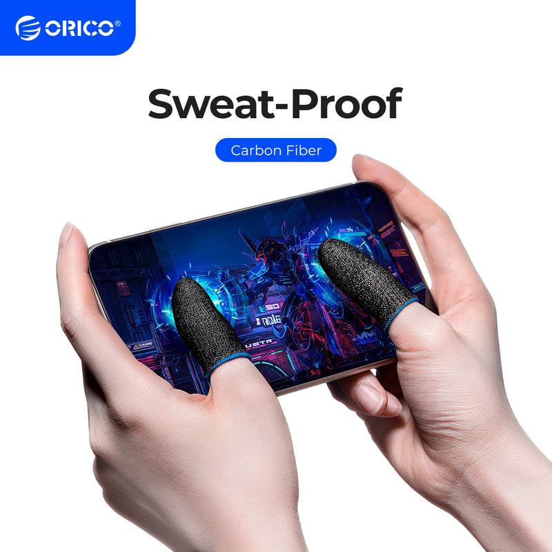 ORICO 4 pcs Gaming Finger Sleeve Phone Games Sweat-Proof Finger Gloves Thumbs Finger Cover Anti-slip Cot Sleeve for PUBG Mobile