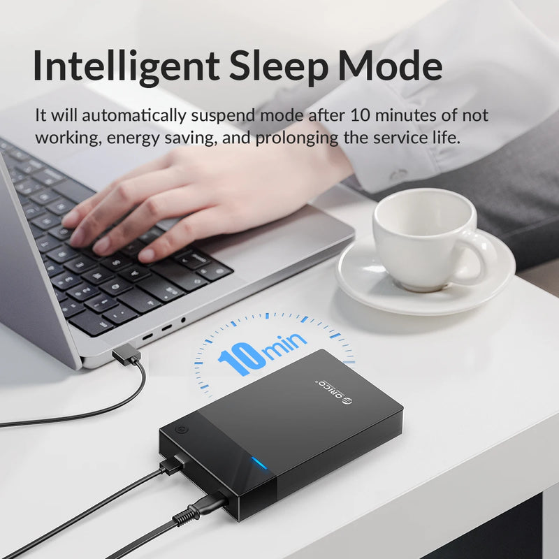 ORICO 3.5'' HDD Case with 12W1A Built-in Power Protable Hard Drive Enclosure SATA to USB 3.0 Supply Support UASP Box