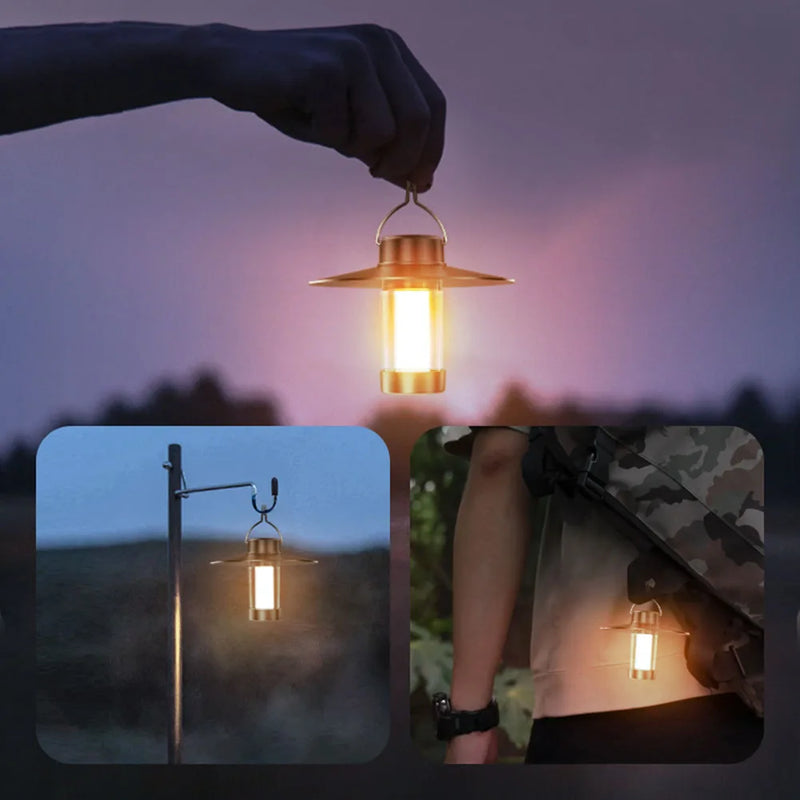 ភ្លើងតង់ LED សម្រាប់បោះតង់ ភ្លើងសង្គ្រោះបន្ទាន់ប្រភេទម៉ាញេទិក សាកថ្មបាន ប្រភេទ C ចង្កៀងបោះតង់ ភ្លើងព្យួរអាចបន្ថយពន្លឺបាន សម្រាប់ការធ្វើដំណើរក្រៅផ្ទះ