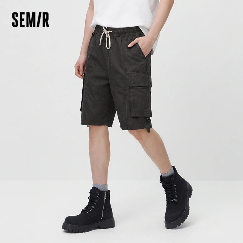 Semir Mens Shorts 2026 Retro Outdoor Workwear Extra Loose Knee Length Casual Trendy Streetwear Soft