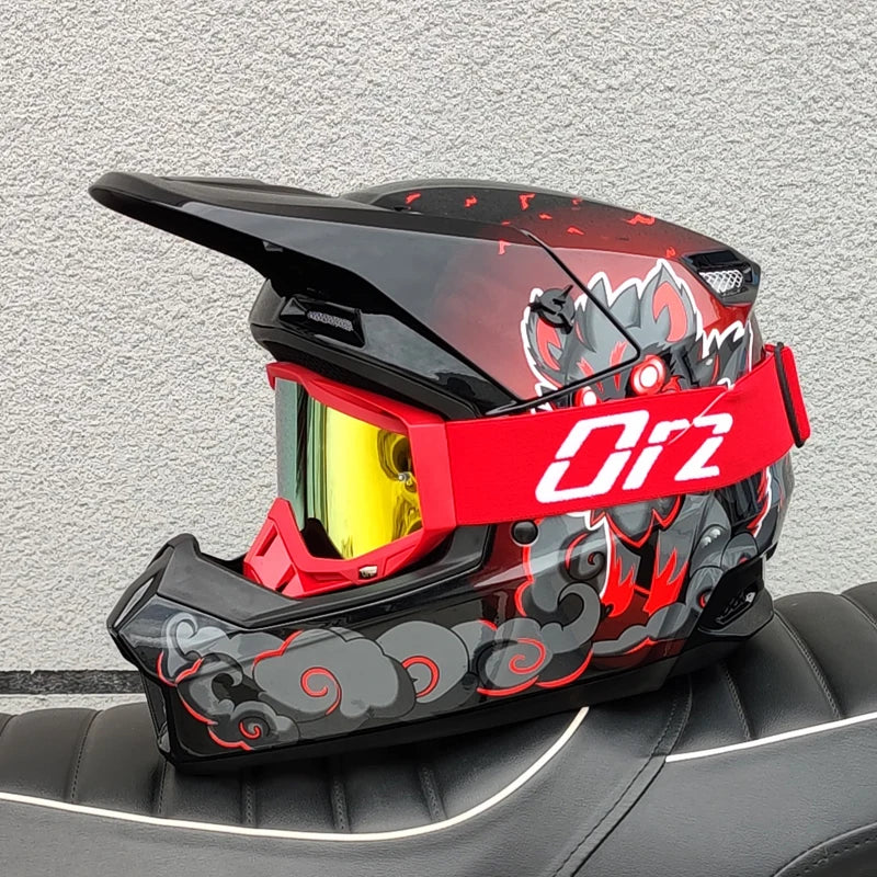 ORZ child/teenager Off Road Motorcycle Helmet Cascos para Motos ATV Mountain Bike Speed Drop DH Helmet Capacetes de Moto