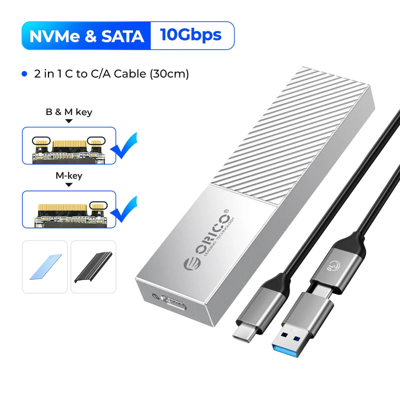 ORICO USB4 NVMe SSD Enclosure 40Gbps PCIe3.0x4 Aluminum M.2 SSD Case Compatible with Thunderbolt 3 4 USB3.2 USB 3.1 3.0 Type-C