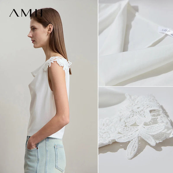 អាវយឺត Amii Minimalist Casual សម្រាប់នារី រដូវក្តៅ ឆ្នាំ២០២៥ អាវក្រៅការិយាល័យថ្មី ដៃវែង ដៃខ្លី កអាវធំ 12522154
