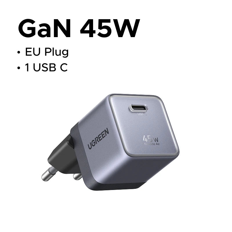【Ultra Mini】UGREEN Nexode Air  45W GaN Charger USB C Fast Charger PD3.0 PPS For iPhone 18 17 Pro Samsung S26  Tablet Macbook Air
