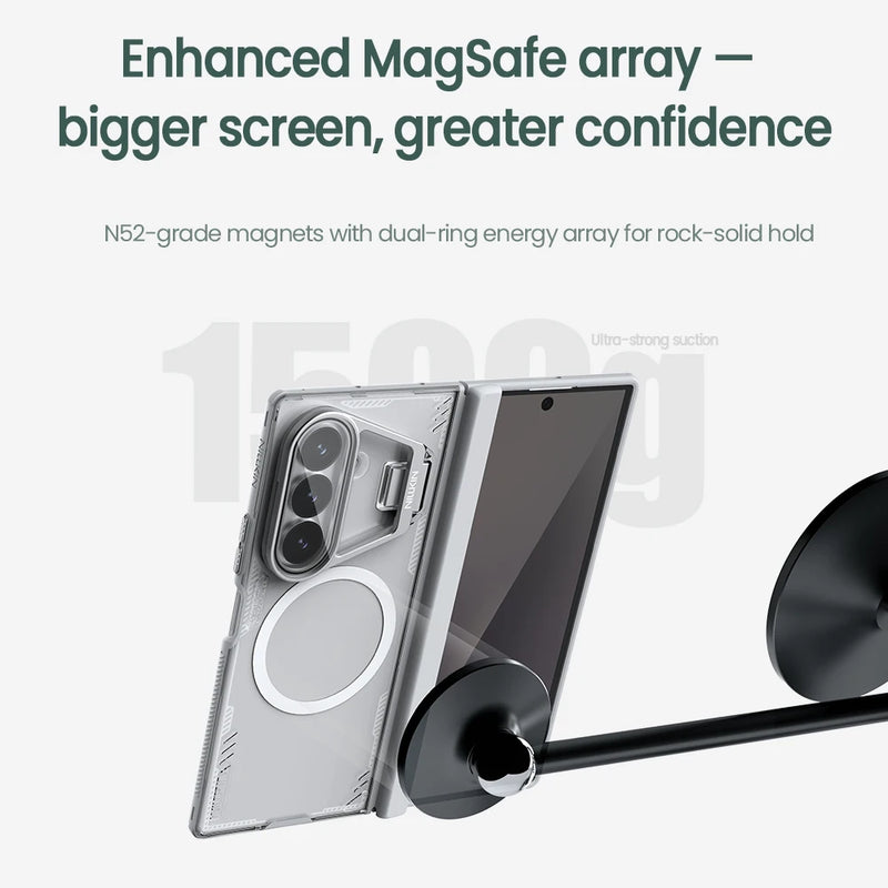 NILLKIN For Samsung Galaxy Z Fold 8 Ultra Magsafe Case Iceblade Prop With Camera Holder Magnetic Back Cover for Fold8 Ultra Case