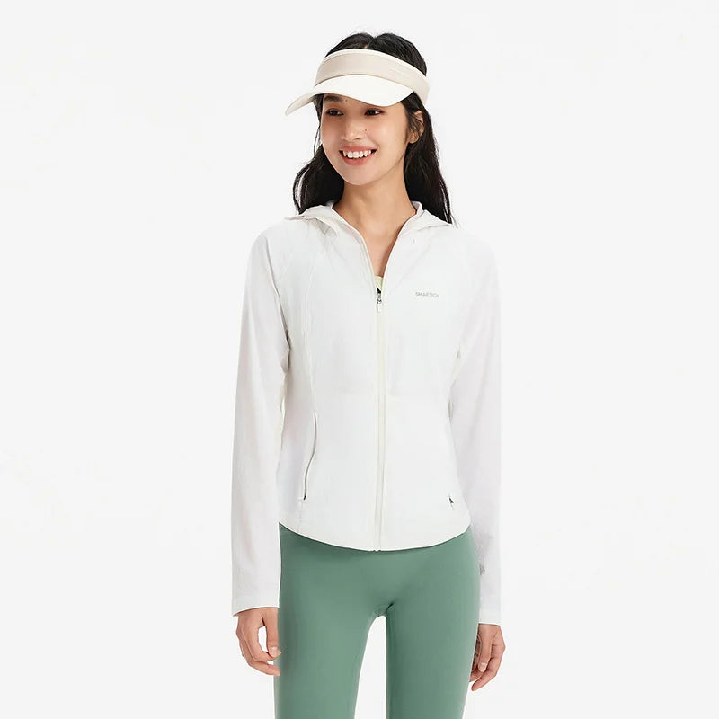 Semir Women Jacket UV Protection Cool Feeling Breathable Moisture Wicking High Elastic Slim Raglan Sleeve Hiking Outdoor Top 202