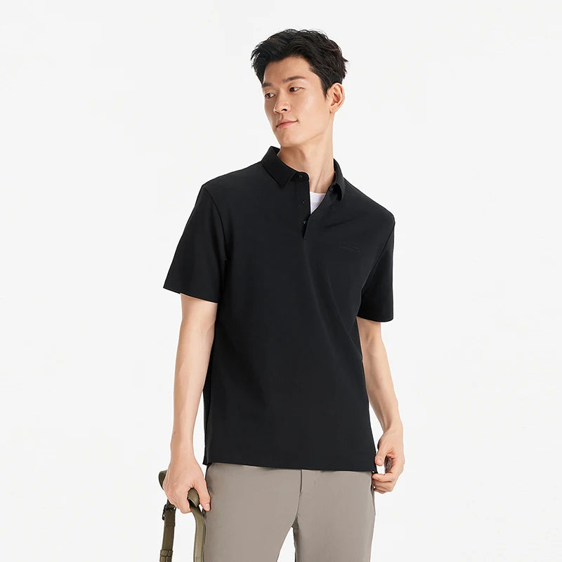 Semir Men Polo Shirt Solid Color Cool Feeling Business Lapel Knit 2026 Summer Urban Casual Style Soft Comfy Office Top