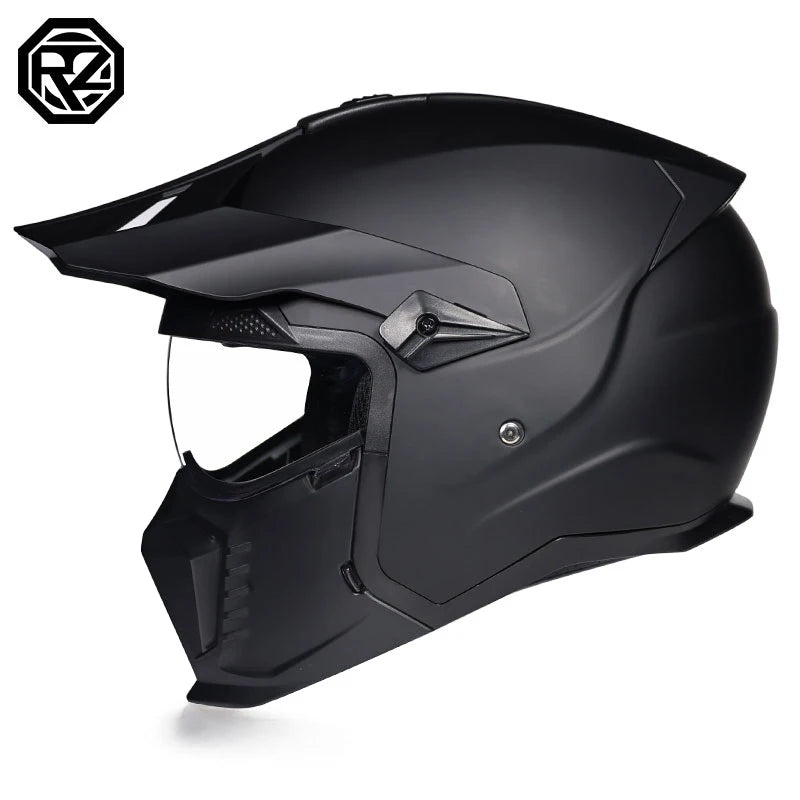 DOT  Certification ORZ Motorcycle Helmet Full Helmet ATV Downhill Motocross Capacete Men Detachable Chin Casco Moto For