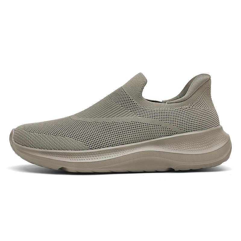 Breathable Knit Slip on Platform Walking Shoes Sports Lightweight Non Slip Cushion Casual Sneakers for Men Women High Quality
