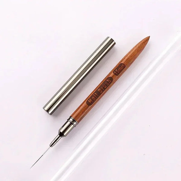 5pcs/pack Nail Brush Wood Handle Gel Nail Art Liner DIY Painting Brush Drawing Lines Stripe Painting Pen UV Gel Manicure Tool