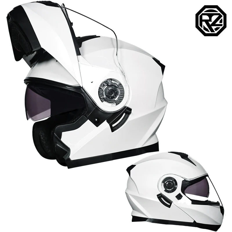 Motorcycle Open Face Modular Flip Up Full Face Helmet for Adult Men and Women DOT Approved Moto Helmets ORZ-162
