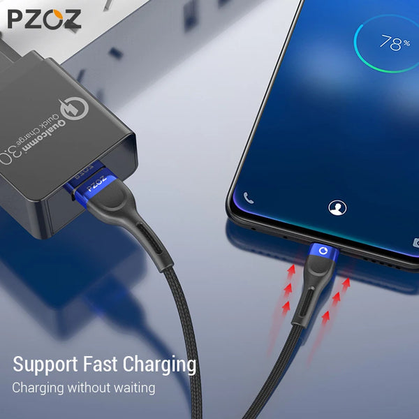 PZOZ Micro USB Cord Cable Fast Charging Data 2M 3M For Samsung S7 Xiaomi Redmi Note 5 Pro Android Mobile Phone Cable Micro USB