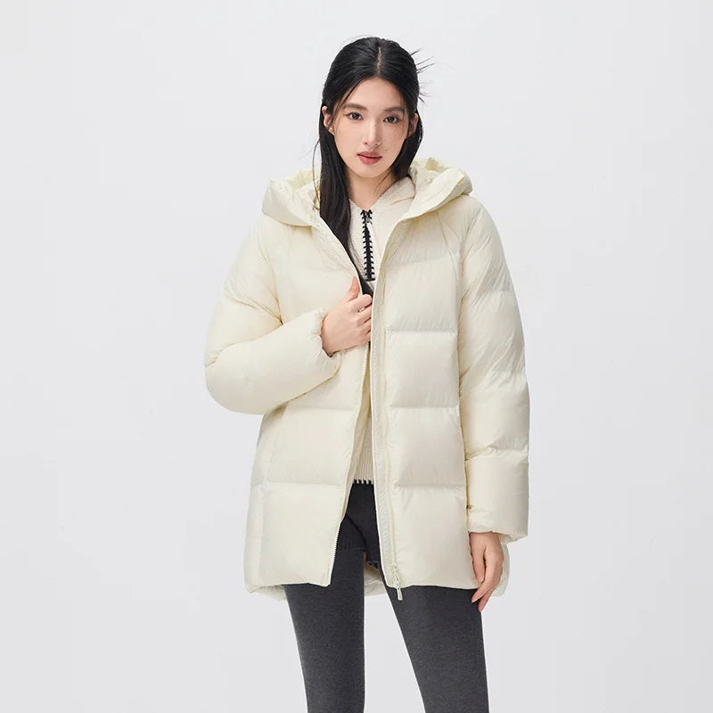 អាវក្រៅ Semir សម្រាប់នារី ការពារទឹក ការពារខ្យល់ កម្ដៅ ប្រឆាំងឋិតិវន្ត ៩០ ភាគរយ អាវក្រៅឆ្នាំ ២០២៦ សម្រាប់ពាក់ប្រចាំថ្ងៃរដូវរងាថ្មី