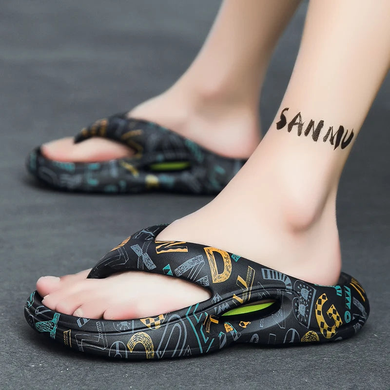 Summer EVA Thick Sole Flip Flops Men Slippers Soft Comfortable Slippers Chanclas Hombre Size 39-46 Dropshipping