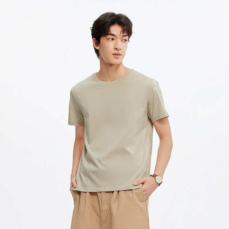 Semir T shirt Unisex Summer Cotton Cool Touch Solid Color Plus Size Couple Style Casual Comfortable Daily T shirts Tops Man