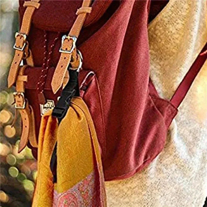 Versatile Black Luggage Strap, Durable Anti-Theft Gripper with Handbag Clip,Buckle Closure, Perfect for Travel & Everyday Use