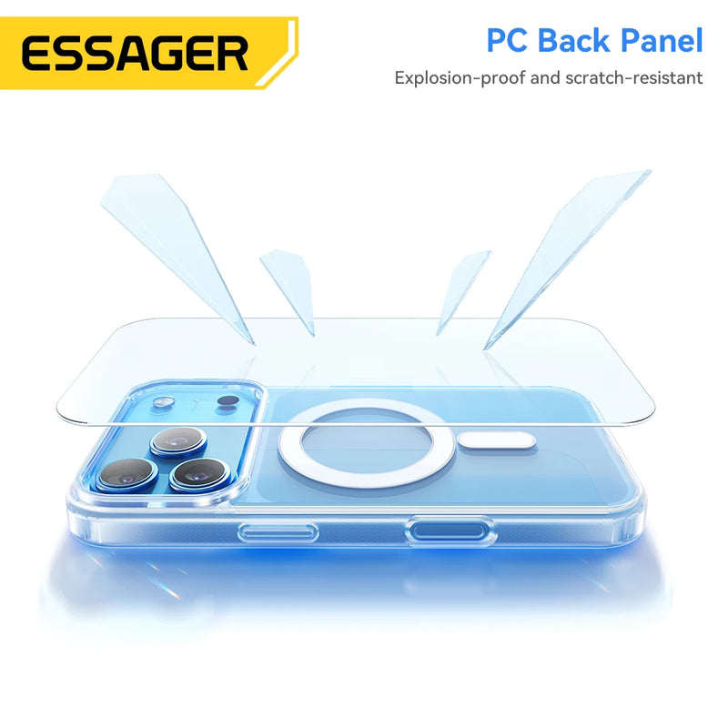 ស្រោម ម៉ាញេទិក Essager សម្រាប់ iPhone 17 Series ស្រោមការពារការប៉ះទង្គិច សាកថ្មឥតខ្សែ សម្រាប់ Magsafe សម្រាប់ iPhone 17 Pro Max 17 Air