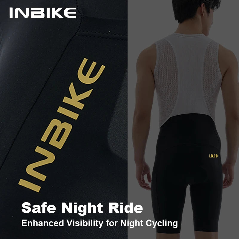 INBIKE Pro Road Cycling Jersey Bib Shorts Set Men's Short Sleeve Race Suit High-Elastic Quick-Dry Fabric Biking Clothing for Men