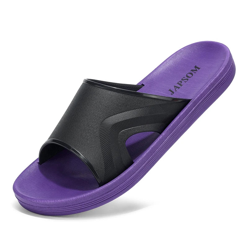 Summer Fashion Slippers for Men Indoor Outdoor Sandals Beach Flip Flop Male Slides Non-Slip Shower Shoes Bathroom Bedroom