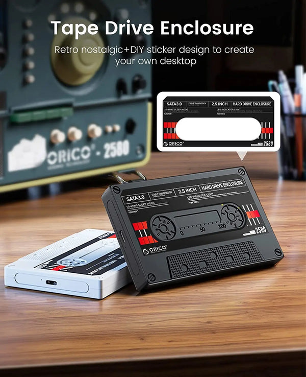 ORICO 2.5'' HDD Enclosure SATA to USB3.0 External Hard Drive Case 5Gbps / 6Gbps Type-C HDD Case With DIY Sticker