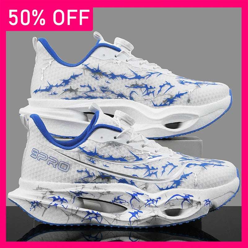New Unisex Sports Shoes Rotating Buckle Outdoor Running Hollowed Out Soft Sole Anti Slip Rebound Professional Training Shoes